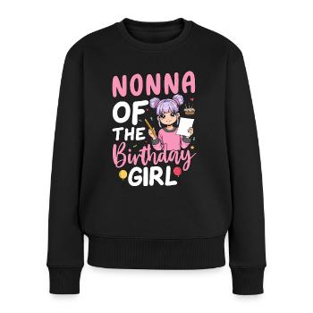 Nonna de la fille d’anniversaire - Pull Premium bio Femme - noir - Devant - Julia (174cm)