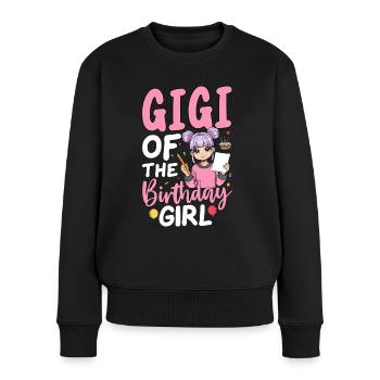 Gigi de la fille d’anniversaire - Pull Premium bio Femme - noir - Devant - Julia (174cm)