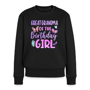 Great Grandma Of The Birthday Girl - Women's Premium Organic Jumper - black - Front - Julia (174cm)