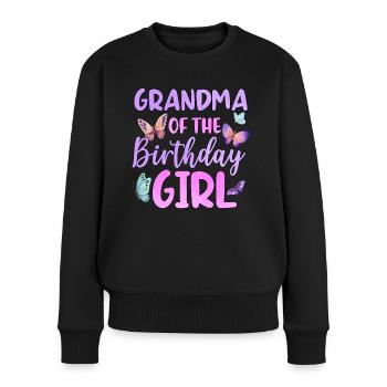 Grand-mère de la fille d’anniversaire - Pull Premium bio Femme - noir - Devant - Julia (174cm)