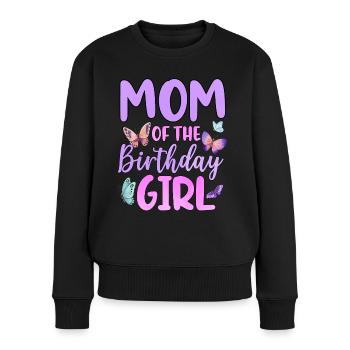 Maman de la fille d’anniversaire - Pull Premium bio Femme - noir - Devant - Julia (174cm)