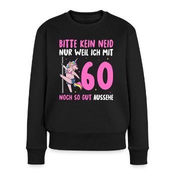Please No Envy 60 Birthday - Women's Premium Organic Jumper - black - Front - Julia (174cm)