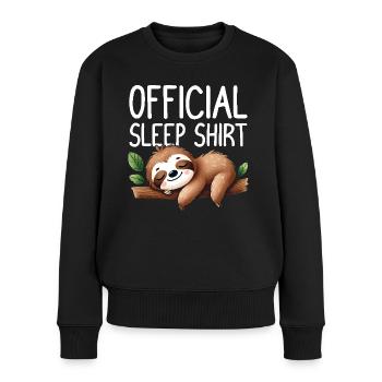 Chemise de nuit officielle Funny Sloth Nap Lover - Pull Premium bio Femme - noir - Devant - Julia (174cm)