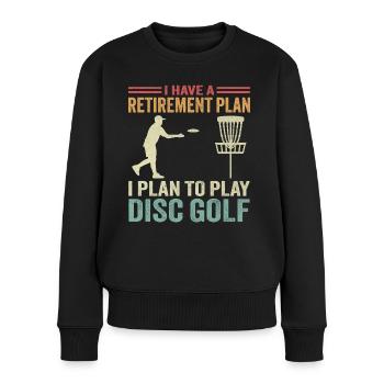 Funny Disc Golf Plan de retraite Frisbee Golfer - Pull Premium bio Femme - noir - Devant - Julia (174cm)