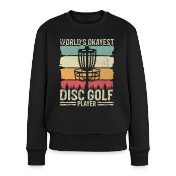 Lecteur de disc golf le plus acceptable au monde Funny Frisbee - Pull Premium bio Femme - noir - Devant - Julia (174cm)