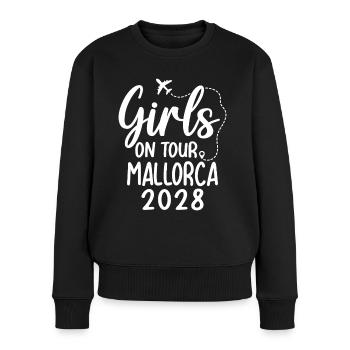 Girls On Tour Mallorca 2028 - Frauen Premium Bio Pullover - Schwarz - Vorne - Julia (174cm)