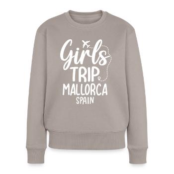 Mallorca Girls Trip Spain - Frauen Premium Bio Pullover - Taupe - Vorne - Julia (174cm)