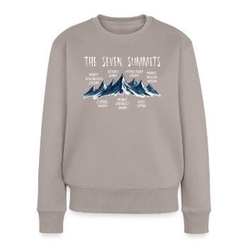 Seven Summits Kosciuszko - Frauen Premium Bio Pullover - Taupe - Vorne - Julia (174cm)