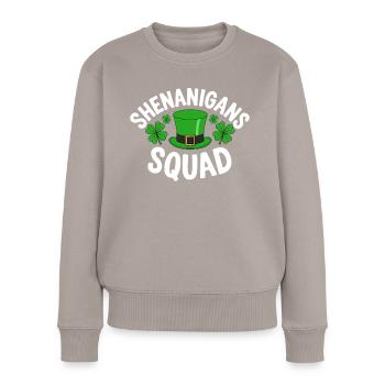 Shenanigans Squad - Women's Premium Organic Jumper - taupe - Front - Julia (174cm)