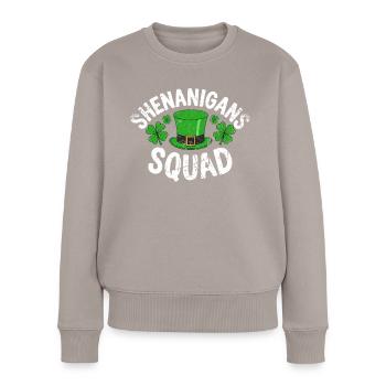 Shenanigans Squad - Women's Premium Organic Jumper - taupe - Front - Julia (174cm)