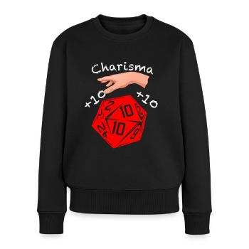 Charisma RPG DSA Jeu de rôle Compétence - Pull Premium bio Femme - noir - Devant - Julia (174cm)