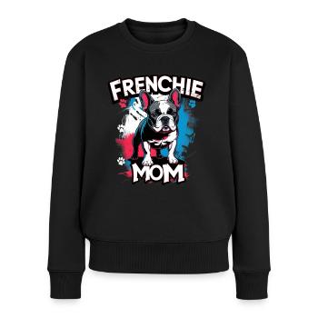 Frenchie Mom - Women's Premium Organic Jumper - black - Front - Julia (174cm)