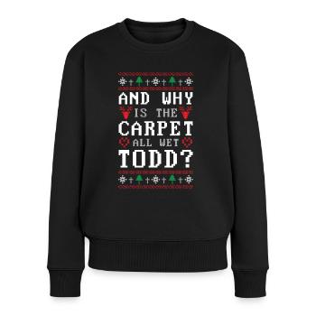 Weihnachtsfilm-Geschenk Griswold National Lampoon - Frauen Premium Bio Pullover - Schwarz - Vorne - Julia (174cm)