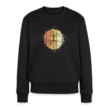 Umweltschutz Fridays for Future - Frauen Premium Bio Pullover - Schwarz - Vorne - Julia (174cm)