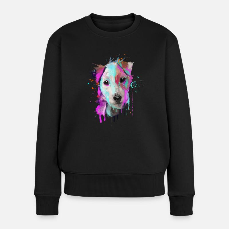 Parson Russell Terrier - Frauen Premium Bio Pullover - Schwarz