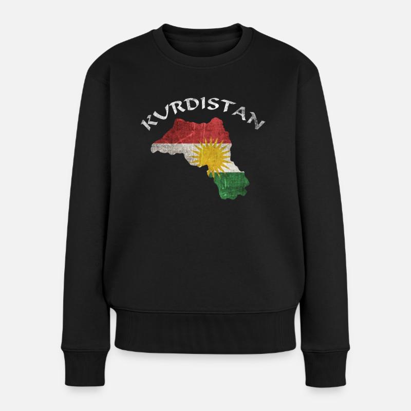 Cadeau kurde drapeau kurde - Pull Premium bio Femme - noir