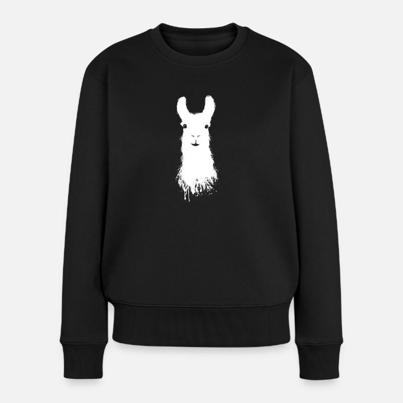 lama - Pull Premium bio Femme - noir