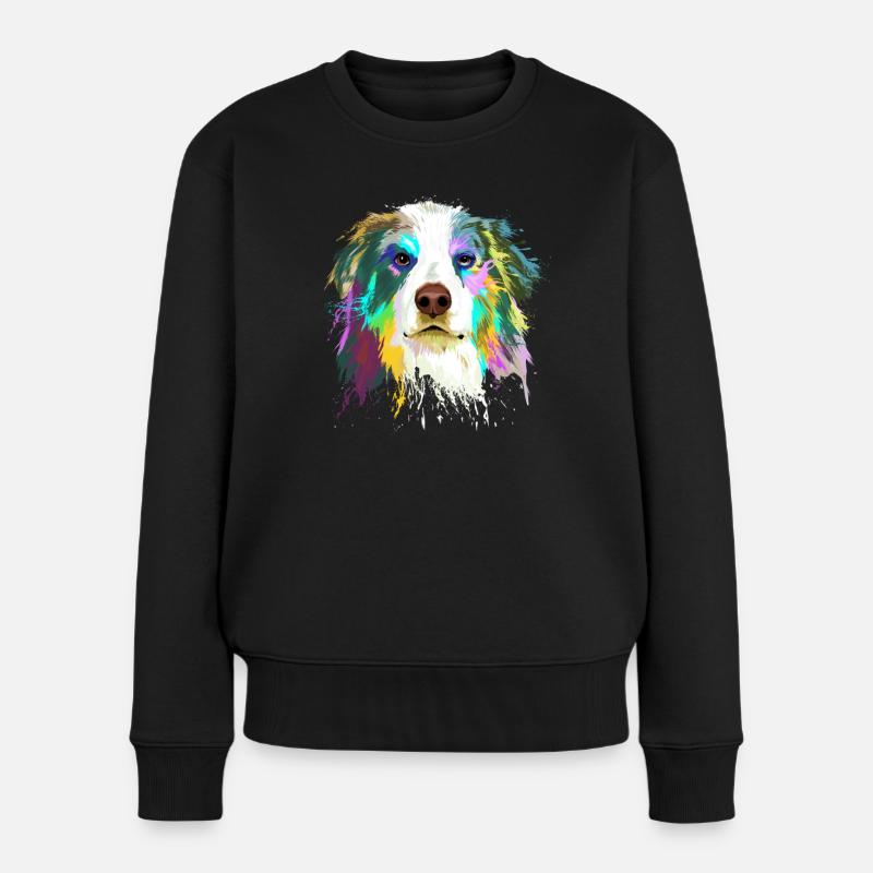 AUSTRALIAN SHEPHERD - Frauen Premium Bio Pullover - Schwarz