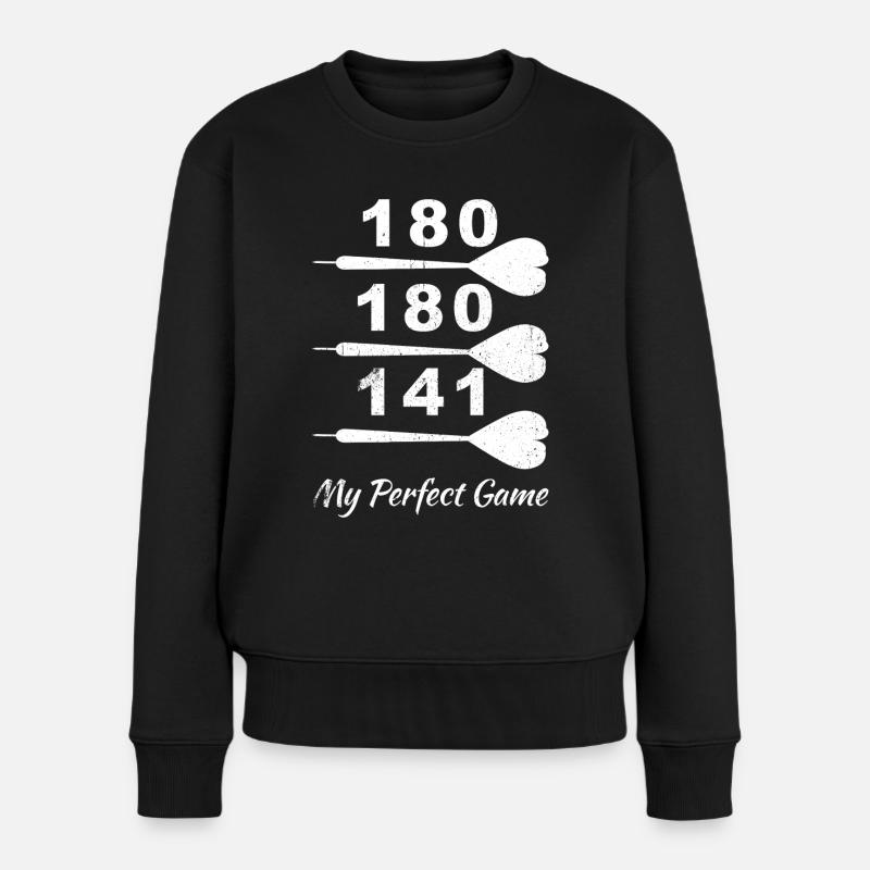 My perfect Game - Dart - Frauen Premium Bio Pullover - Schwarz