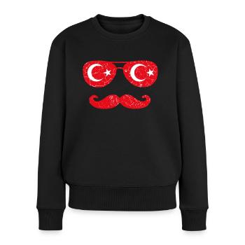 Drôle de t-shirt turc - Pull Premium bio Femme - noir - Devant - Julia (174cm)