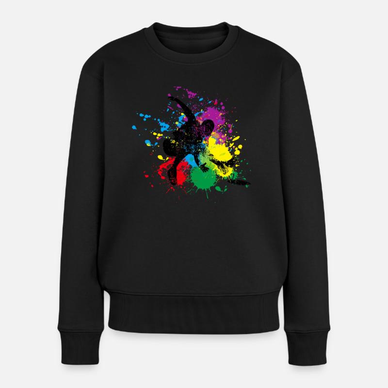 Disc Golf Frisbeescheibe - Frauen Premium Bio Pullover - Schwarz