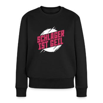 Schlager is awesome - Women's Premium Organic Jumper - black - Front - Julia (174cm)