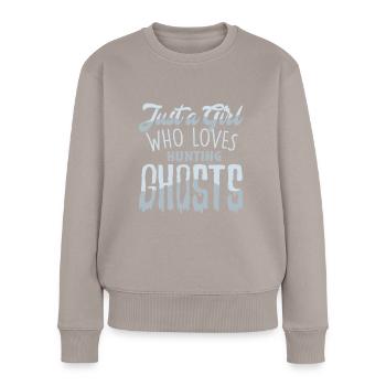 Geister - Frauen Premium Bio Pullover - Taupe - Vorne - Julia (174cm)
