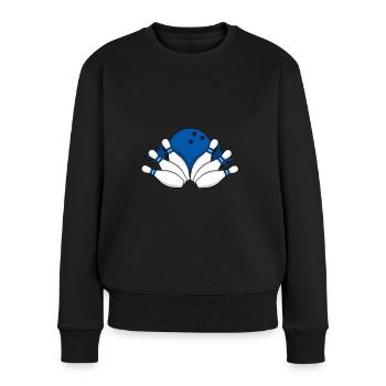 Bowling quilles boule sports club sports de précision - Pull Premium bio Femme - noir - Devant - Julia (174cm)