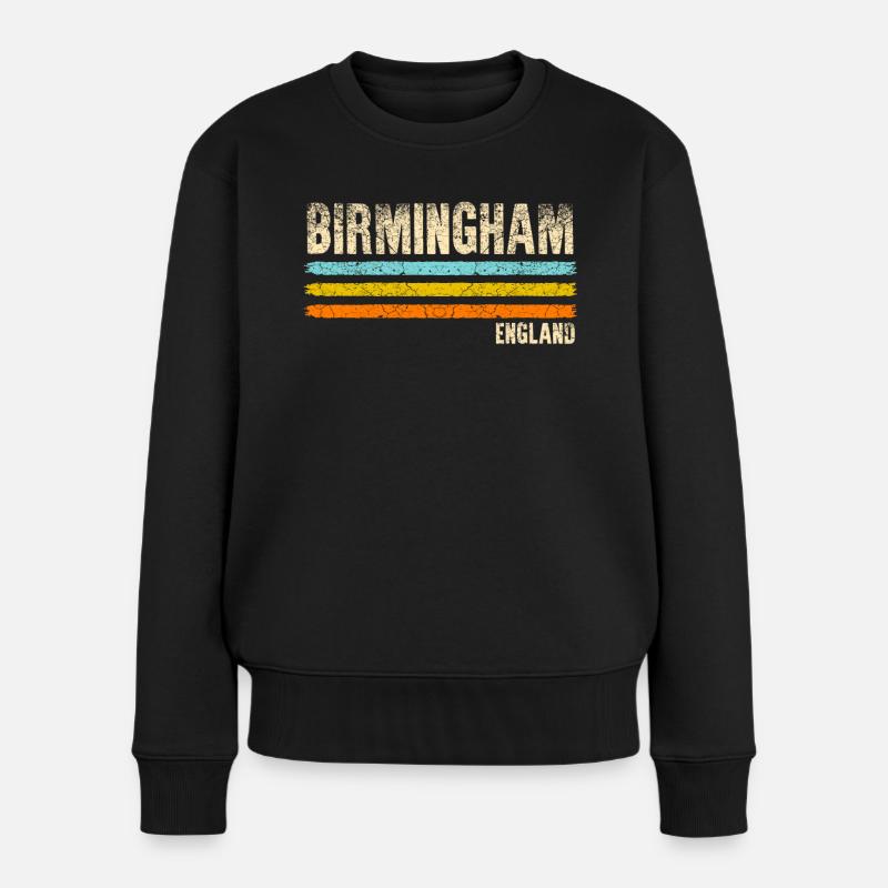 Birmingham England - Frauen Premium Bio Pullover - Schwarz