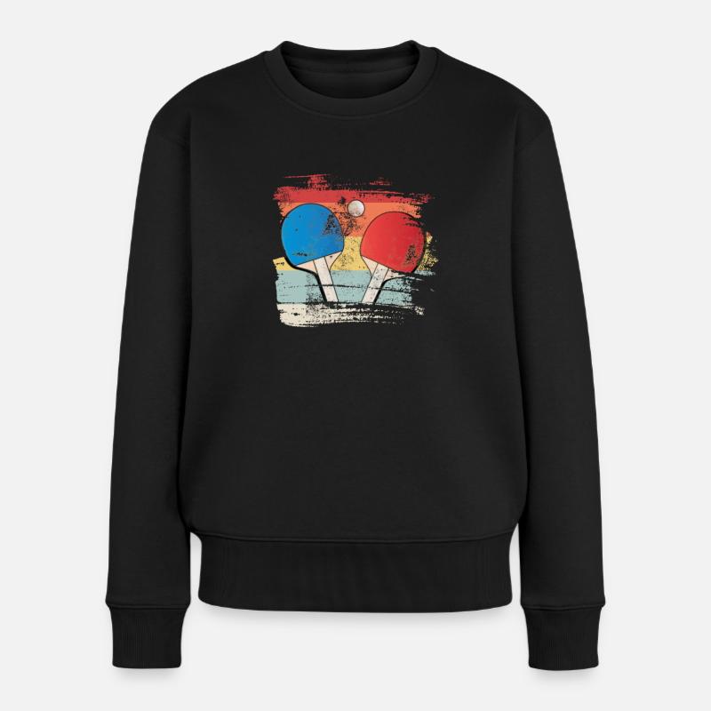 Cadeau de ping-pong pour joueur de ping-pong - Pull Premium bio Femme - noir