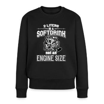 Diesel Car Engine 2 litres est une boisson gazeuse - Pull Premium bio Femme - noir - Devant - Julia (174cm)