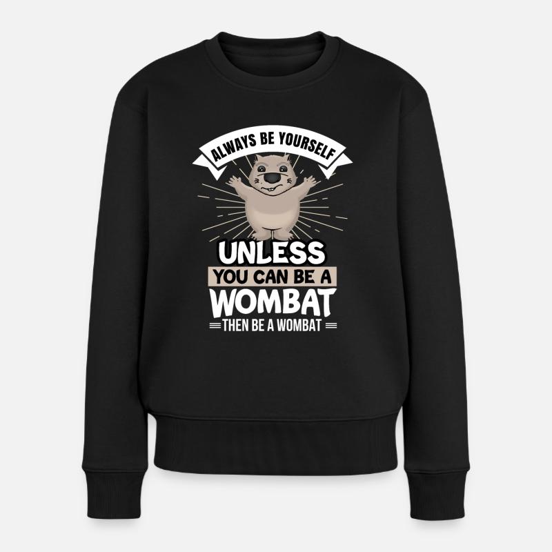 Wombat - Frauen Premium Bio Pullover - Schwarz
