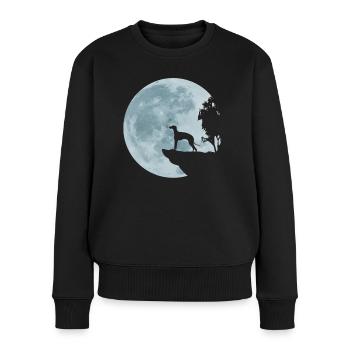 Whippet Windhund Greyhound Galgo Podenco Geschenk - Frauen Premium Bio Pullover - Schwarz - Vorne - Julia (174cm)