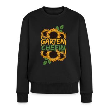 Chef de jardin - Pull Premium bio Femme - noir - Devant - Julia (174cm)