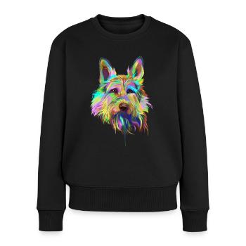 Berger de Picardie Spalsh - Frauen Premium Bio Pullover - Schwarz - Vorne - Julia (174cm)