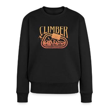 Grimpeurs - Pull Premium bio Femme - noir - Devant - Julia (174cm)