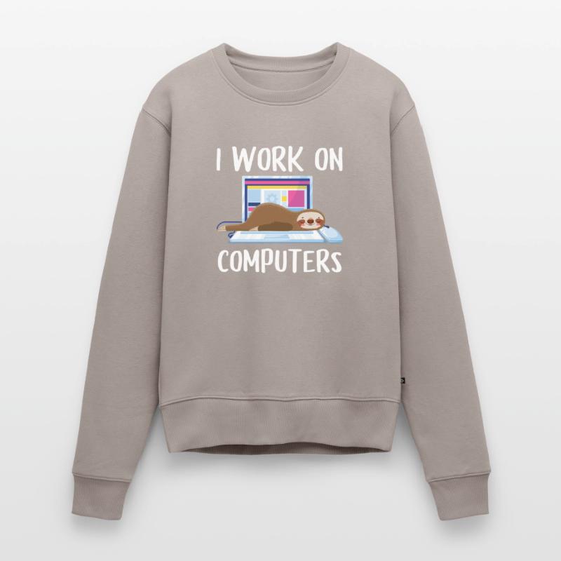 I work on computers Computer Progammer Geschen Pull Premium bio Femme