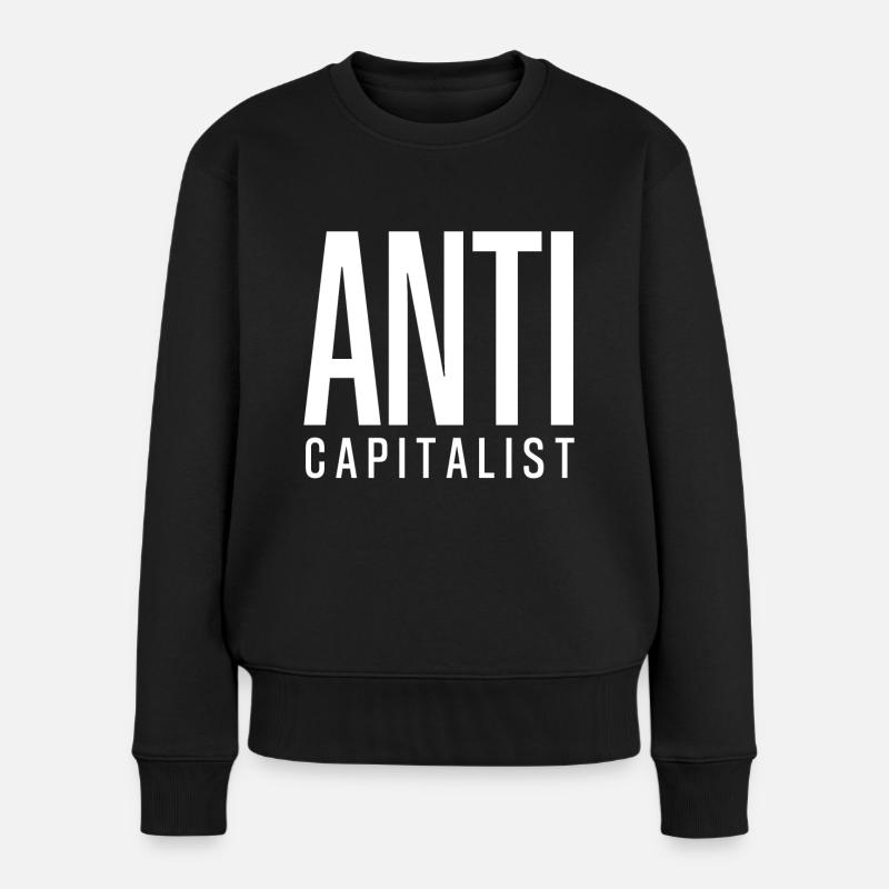 Sozialismus! - Frauen Premium Bio Pullover - Schwarz