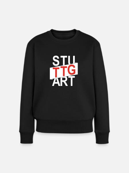 Stuttgart Stuttgarter - Frauen Premium Bio Pullover - Schwarz