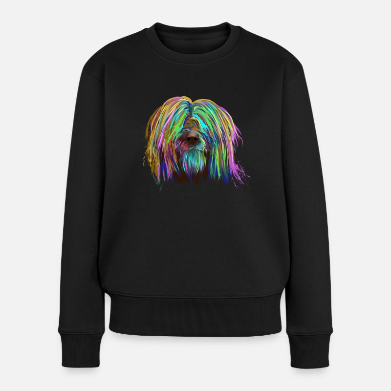 Colored Briard Dog - Women's Premium Organic Jumper - black