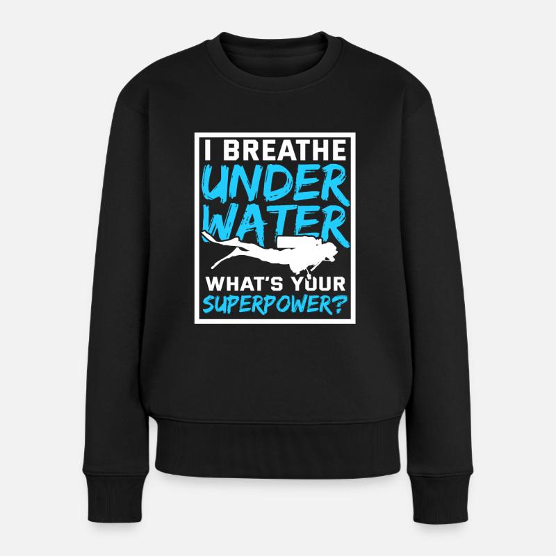 Scuba Diving - Frauen Premium Bio Pullover - Schwarz