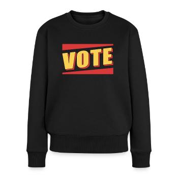 Votes Campagne électorale Appel aux élections - Pull Premium bio Femme - noir - Devant - Julia (174cm)