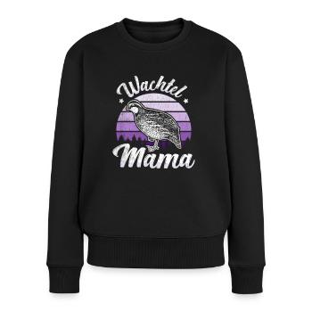 Wachtel Wachtelzüchter Geschenk - Frauen Premium Bio Pullover - Schwarz - Vorne - Julia (174cm)