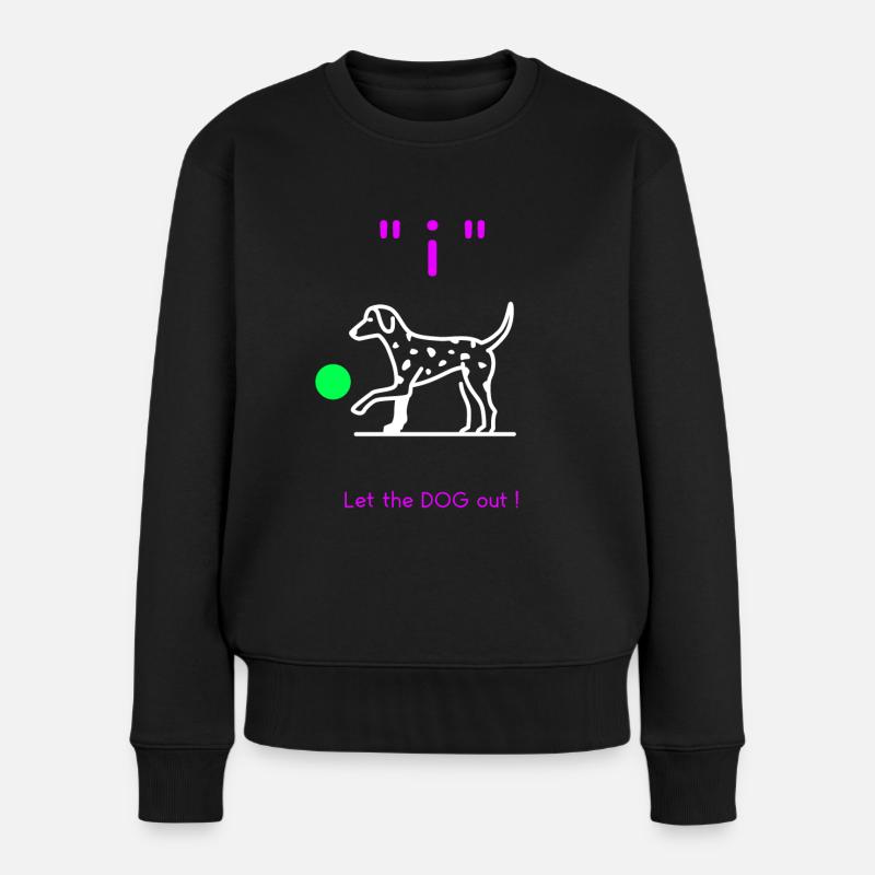 Hund Hund Hund Hund Hund - Frauen Premium Bio Pullover - Schwarz
