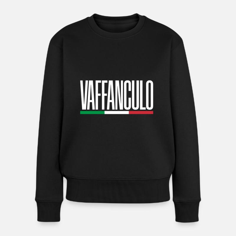 Vaffanculo Drôle Italien Dire Italie G - Pull Premium bio Femme - noir