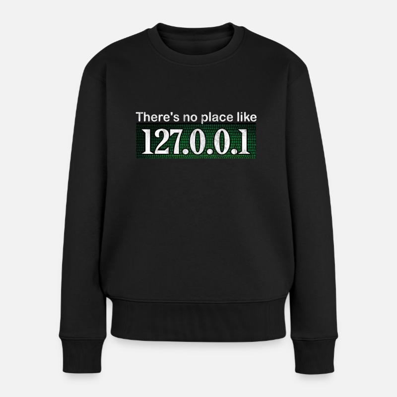 Computer Science Hacker Programmer Binary Pc Computer - Premium økologisk sweatshirt til kvinder - sort