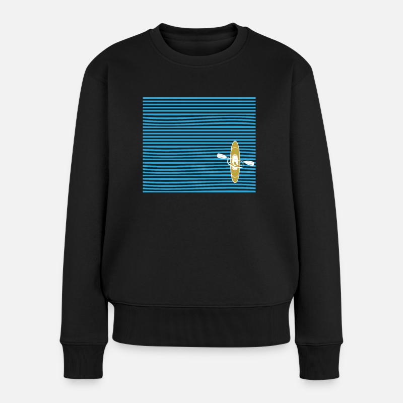 Kajak - Frauen Premium Bio Pullover - Schwarz