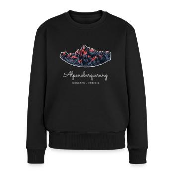 Alpenüberquerung München Venedig - Frauen Premium Bio Pullover - Schwarz - Vorne - Julia (174cm)