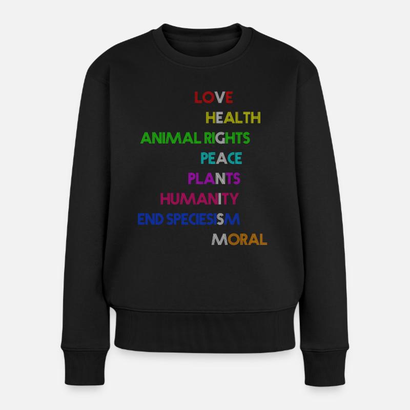 Vegan | Chemise véganisme - Pull Premium bio Femme - noir