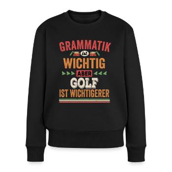 Lustiges Golf Shirt - Frauen Premium Bio Pullover - Schwarz - Vorne - Julia (174cm)